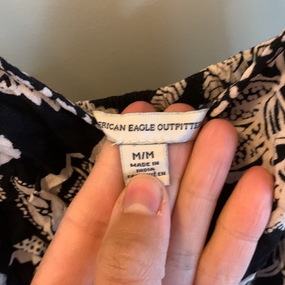 American eagle black/white print jumpsuit - med - Picture 2 of 4